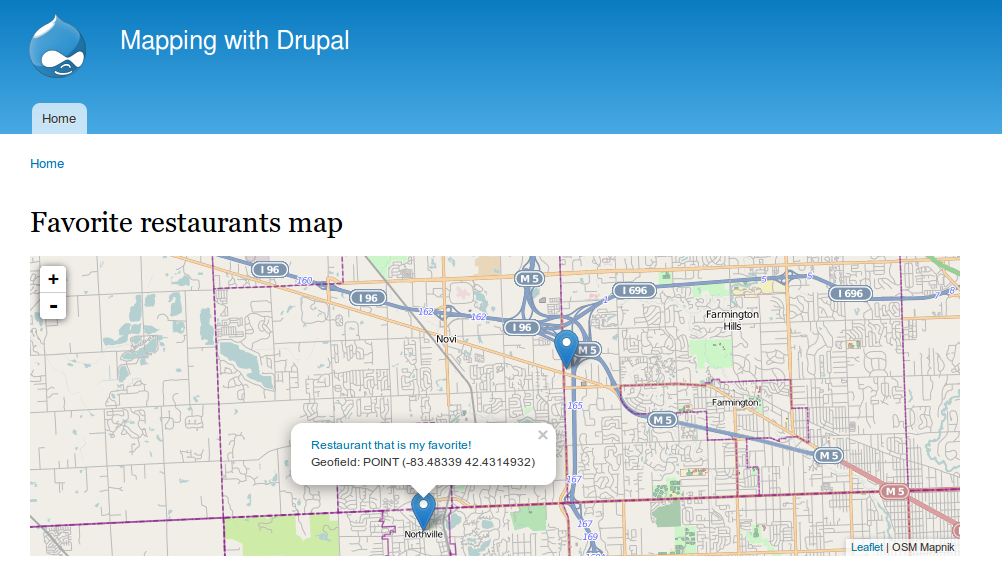 Drupal map